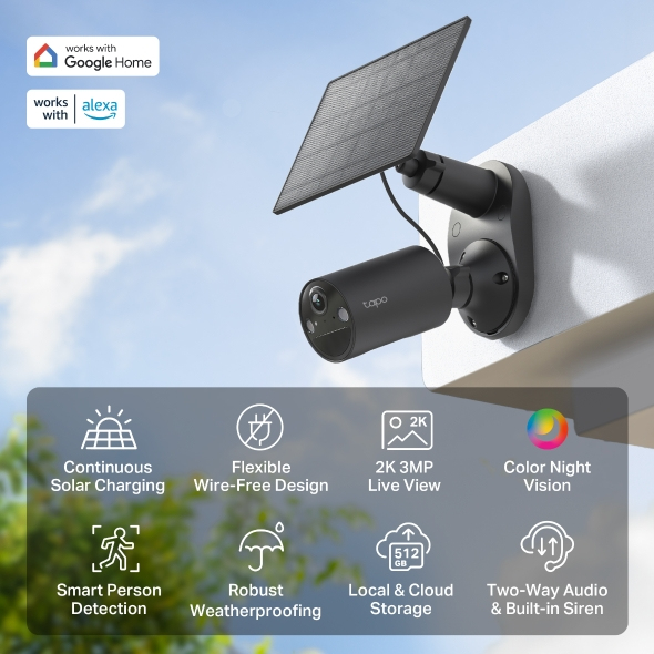 TP-Link Tapo C411 KIT Luoti (muoto) IP-turvakamera Ulkona 2304 x 1296 pikseliä Katto/seinä