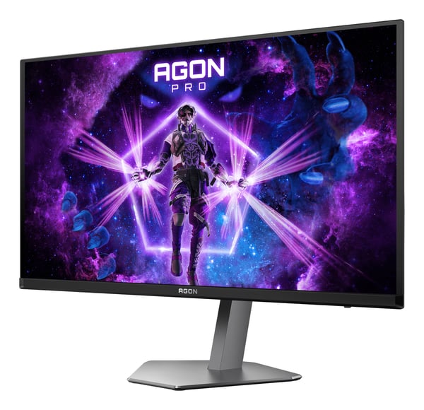 AOC AGON PRO AG276QZD2 tietokoneen litteä näyttö 67,3 cm (26.5") 2560 x 1440 pikseliä Quad HD QD-OLED Musta, Harmaa
