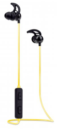 Manhattan 179591 hörlur och headset Trådlös Öronkrok, I öra, Hals-band Samtal/musik Micro-USB Bluetooth Svart