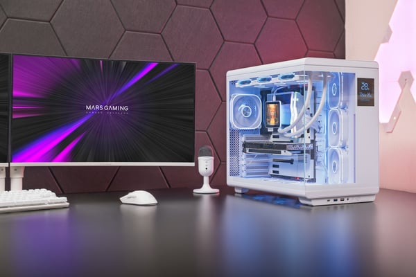 Mars Gaming MCREVPROW tietokonekotelo Midi Tower Valkoinen