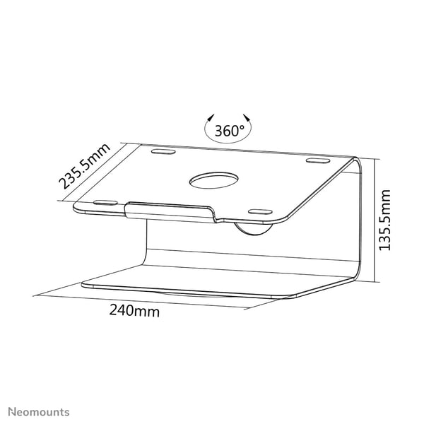 Neomounts NSLS050 laptop stativ Sølv 43,2 cm (17")