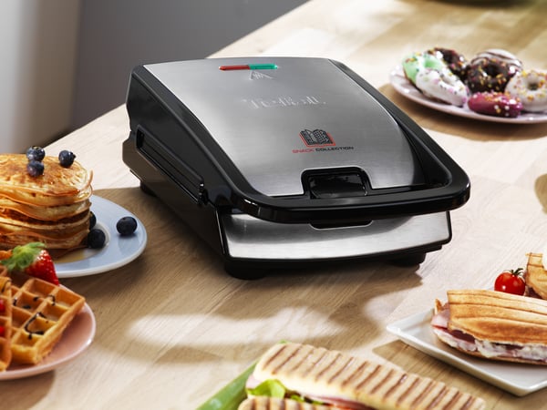 Tefal Snack Collection SW852D voileipägrilli 700 W Musta, Ruostumaton teräs