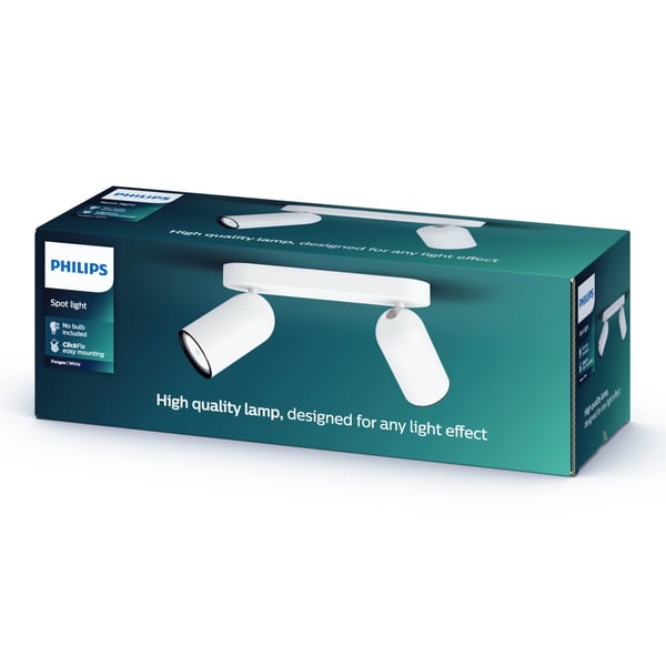 Philips myLiving Pongee lofts-/vægspot x 2