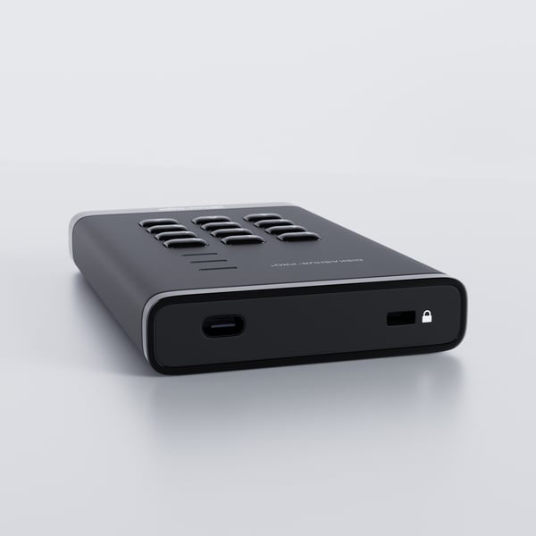 iStorage diskAshur PRO3 HDD ulkoinen kovalevy 500 GB USB Type-C 3.2 Gen 1 (3.1 Gen 1) Musta
