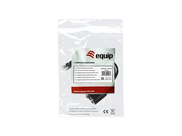 Equip 147944 lydkabel 0,25 m RJ-9 2 x 3.5mm Sort