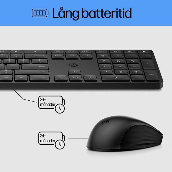 HP 650 trådlöst tangentbord och mus kombinerat