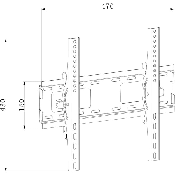 Techly ICA-PLB 231M tv-fäste 139,7 cm (55") Svart