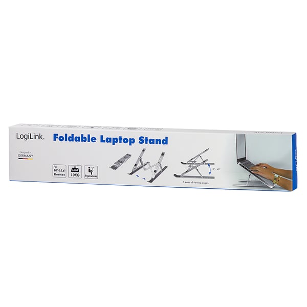 LogiLink AA0134 Ställ för bärbara datorer Ställ till bärbara datorer Silver 40,6 cm (16")