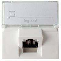 Legrand 076508 pistorasia RJ-45 Valkoinen