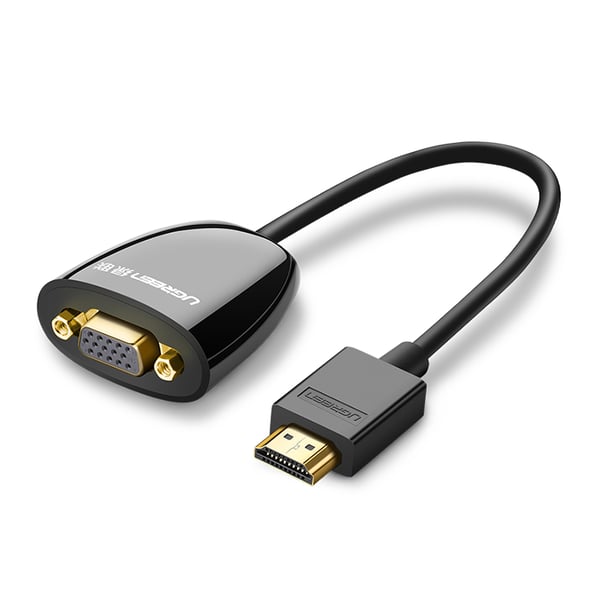 Ugreen 40253 videokabel adapter 0,25 m HDMI Type A (Standard) VGA (D-Sub) Sort