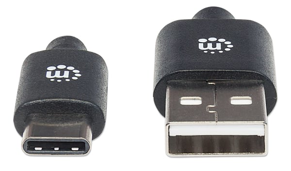 Manhattan 354936 USB-kabel USB 2.0 3 m USB C USB A 0,48 Gbit/sek. Sort
