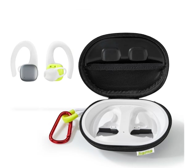 Hama Spirit Athletics Headset True Wireless Stereo (TWS) Ørekrog Sport Bluetooth Hvid, Gul