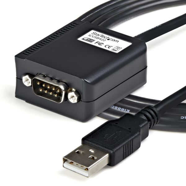 StarTech.com ICUSB422 kabel kønsskifter DB9 M USB-A FM Sort