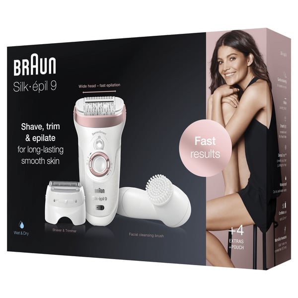 Braun Silk-épil 9 SensoSmart 9/880 40 pincetter Roseguld, Hvid