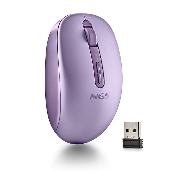 NGS FOG DUAL PURPLE mus Universel Ambidextrous RF trådløs + Bluetooth 1600 dpi