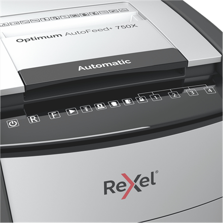Rexel Optimum AutoFeed+ 750X Automatisk Dokumentförstörare Korsskärning