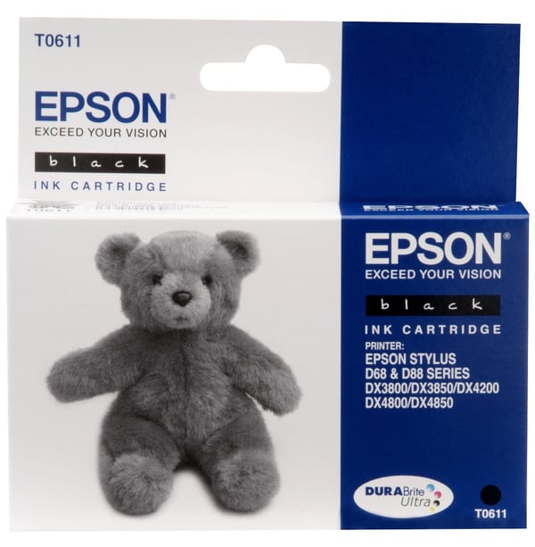 Epson Teddybear T061 Black Ink Cartridge bläckpatroner Original Svart Epson Teddybear T061 Black Ink Cartridge bläckpatroner Original Svart