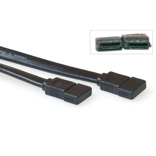 ACT eSATA, 1m, F - F SATA-kabel Sort