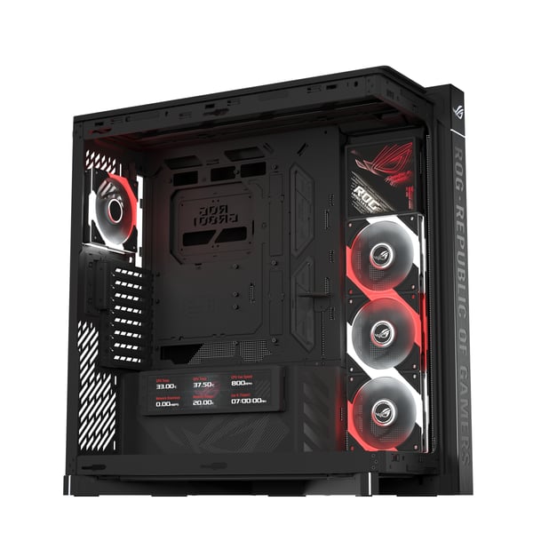 ASUS ROG CRONOX GR801 CURVE TG ARGB BLACK Midi Tower Svart