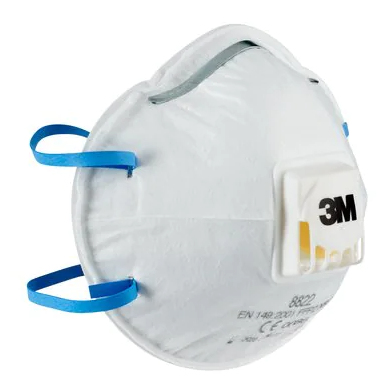 3M 8822PRO5 återanvändbart andningsskydd FFP2 Halvmask, andningsskydd Luftrenande andningsmask