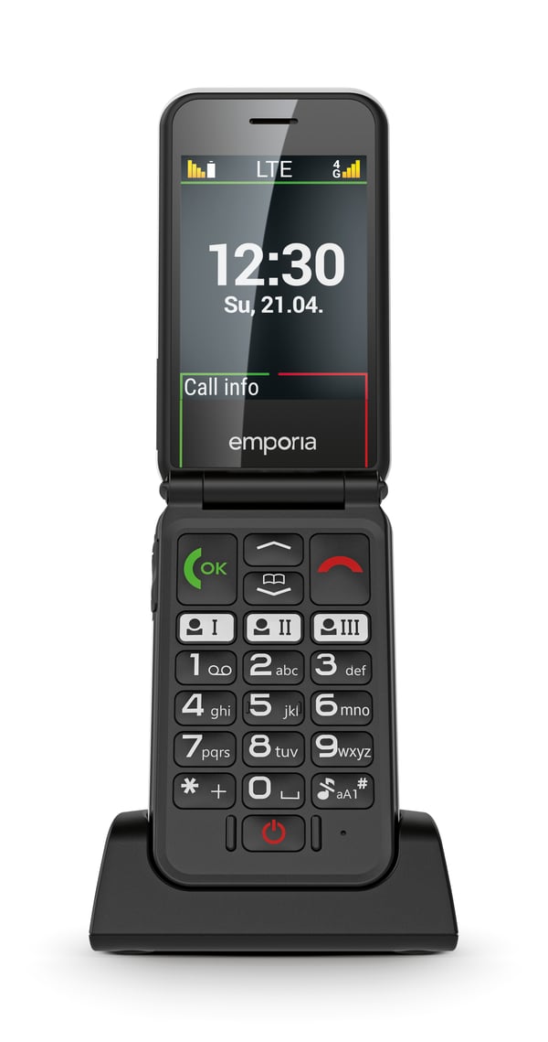 Emporia SIMPLICITYglam.4G 7,11 cm (2.8") 106 g Sort Senior telefon