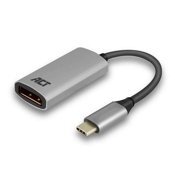 ACT AC7030 videokabeladapter 0,15 m USB Type-C DisplayPort Grå