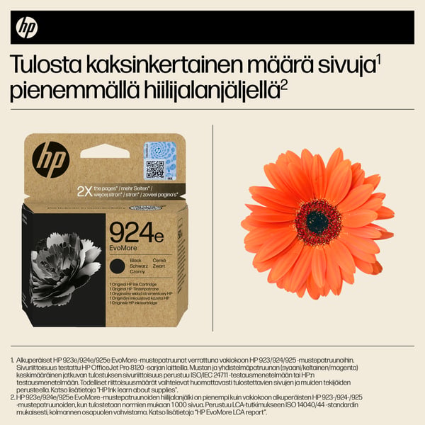 HP 924e alkuperäinen musta EvoMore -mustepatruuna