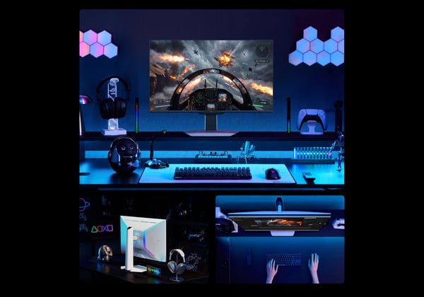 TCL C2 27C2A computerskærm 68,6 cm (27") 3840 x 2160 pixel 4K Ultra HD QLED Hvid