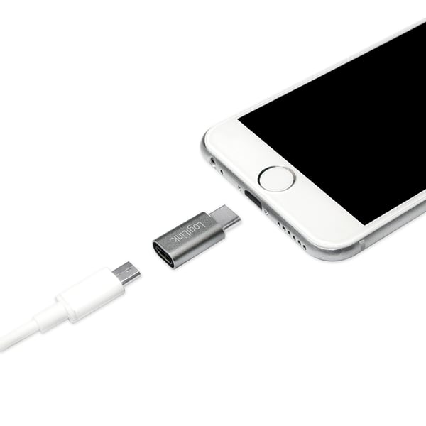 LogiLink AU0040 kabel kønsskifter USB 3.1 C USB 3.0 A, Micro USB 2.0 Aluminium