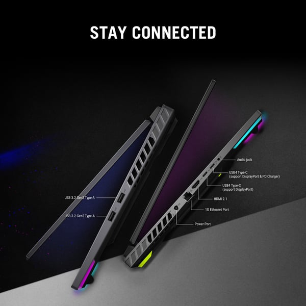 ASUS ROG Strix G16 G614FR-S5252W AMD Ryzen™ 9 9955HX Laptop 40,6 cm (16") WQXGA 16 GB DDR5-SDRAM 1 TB SSD NVIDIA GeForce RTX 5070 Ti Wi-Fi 6E (802.11ax) Windows 11 Home Grøn, Grå QWERTY Hollandsk