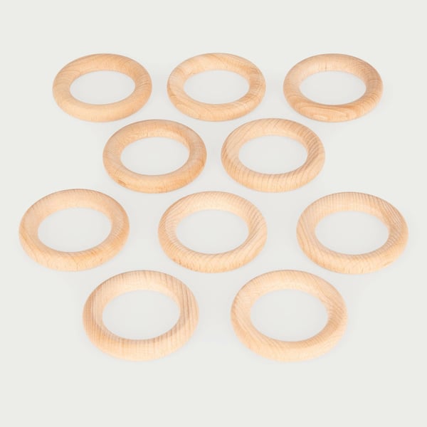 Tickit Natural Wooden Rings Small motorik legetøj