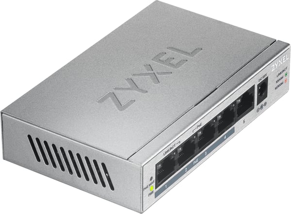 Zyxel GS1005HP Ikke administreret Gigabit Ethernet (10/100/1000) Strøm over Ethernet (PoE) Sølv