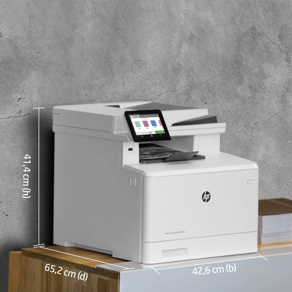 HP Color LaserJet Pro MFP M479fdw, Farve, Printer til Udskriv, kopiér, scan, fax, og send e-mail, Scan til e-mail/PDF; Tosidet udskrivning; 50-arks ukrøllet ADF