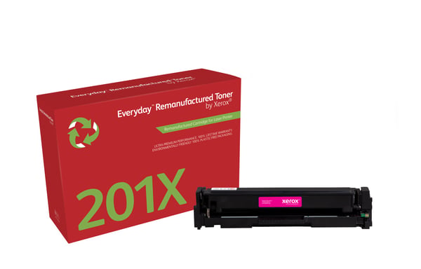 Everyday™ Magenta Remanufactured Toner by Xerox compatible with HP 201X (CF403X), High capacity Everyday™ Magenta Remanufactured Toner by Xerox compatible with HP 201X (CF403X), High capacity