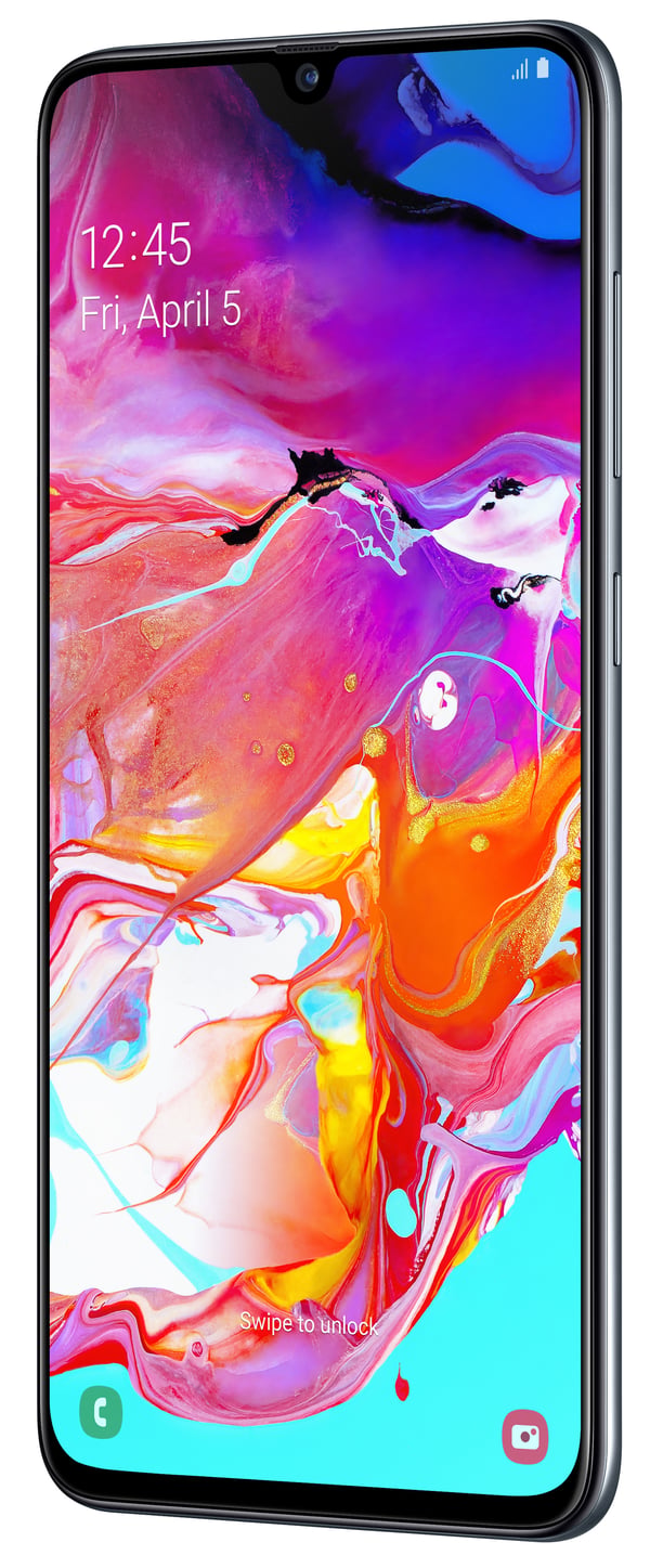 Samsung Galaxy A70 17 cm (6.7") Kaksois-SIM Android 9.0 4G USB Type-C 6 GB 128 GB 4500 mAh Musta