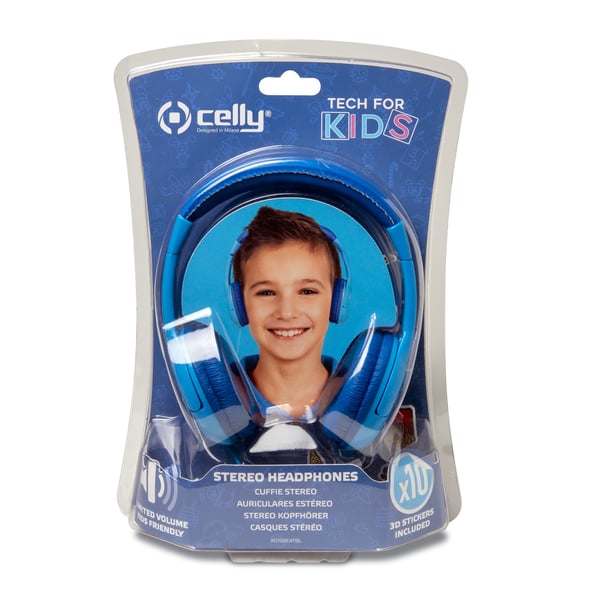 Celly KidsBeat Hörlurar Kabel Huvudband Blå