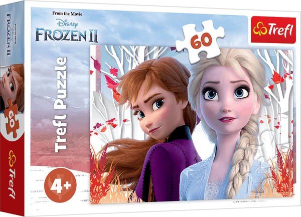 Trefl The enchanted world of Anna and Elsa Puslespil 60 stk Tegnefilm