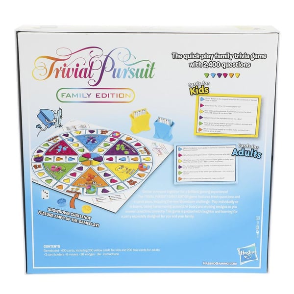 Hasbro Gaming Trivial Pursuit Family Edition Brädspel Frågespel