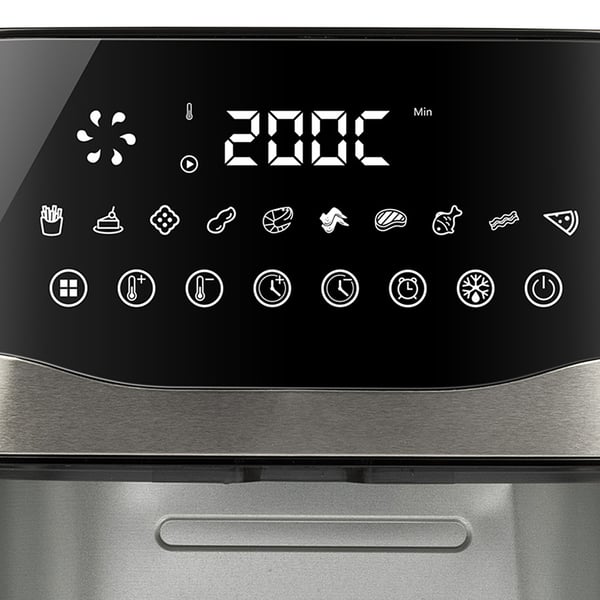 Girmi FG90 Yksi 9 L Erillinen 1700 W Kuumakiertoilmakypsennin Musta, Ruostumaton teräs