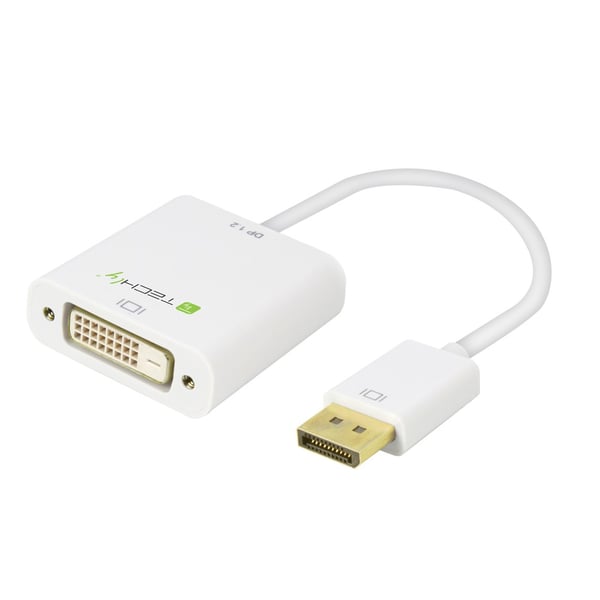 Techly 0.15m DisplayPort 1.2 - DVI-D M/F 0,15 m Valkoinen Techly 0.15m DisplayPort 1.2 - DVI-D M/F 0,15 m Valkoinen