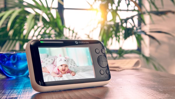 Motorola PIP1500 Baby videoskærm 300 m FHSS Sort, Hvid