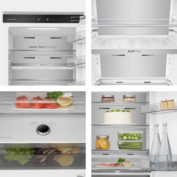 Hisense RB3B280SAWE kombinerad kyl/frys Inbyggd 284 l Vit