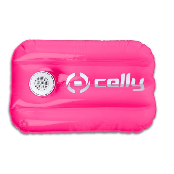 Celly Poolpillow Bärbar monohögtalare Rosa, Vit 3 W