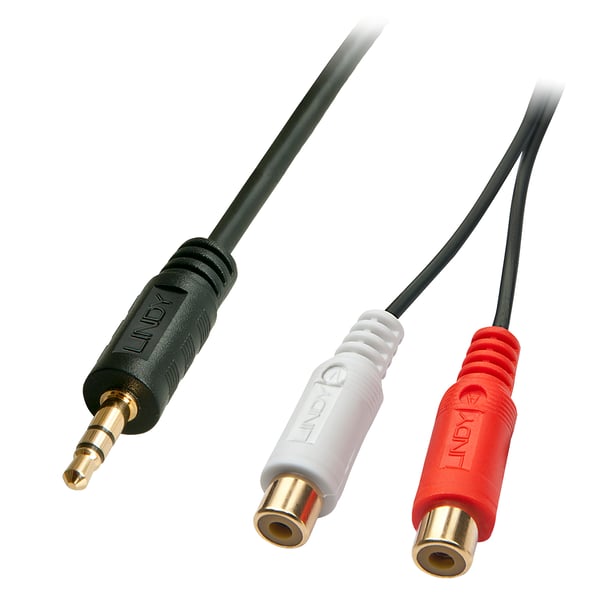 Lindy 35678 audiokaapeli 0,25 m 2 x RCA 3.5mm Musta, Punainen, Valkoinen Lindy 35678 audiokaapeli 0,25 m 2 x RCA 3.5mm Musta, Punainen, Valkoinen