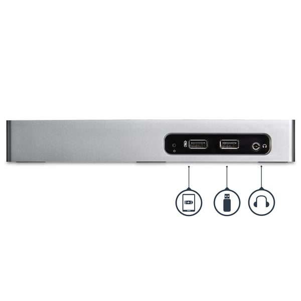 StarTech.com Dubbelskärms-, USB 3.0-dockningsstation - 6x USB 3.0