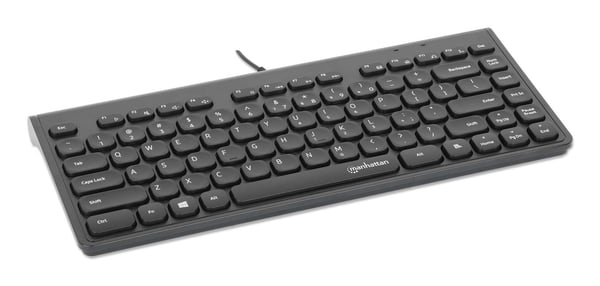 Manhattan 180702 tastatur Kontor USB QWERTY Sort