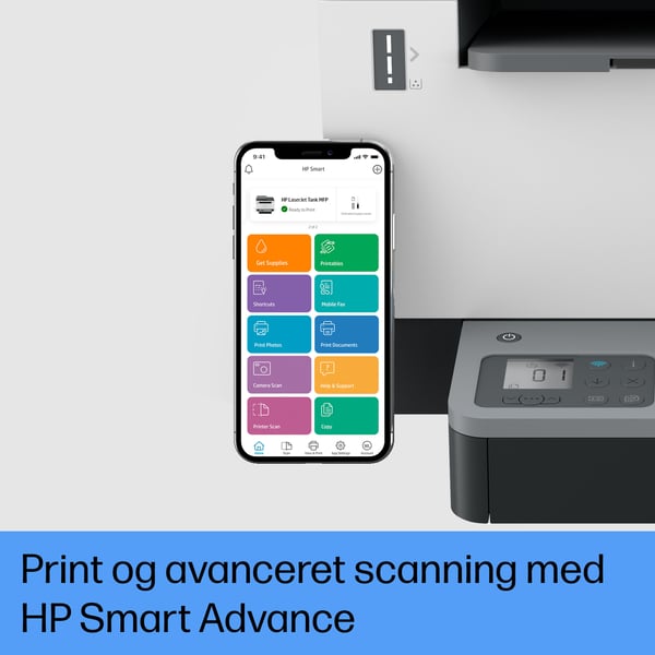 HP LaserJet Tank 2604sdw Trådløst Multifunction Sort og hvid Printer, Kopimaskine, scanner Dupleks