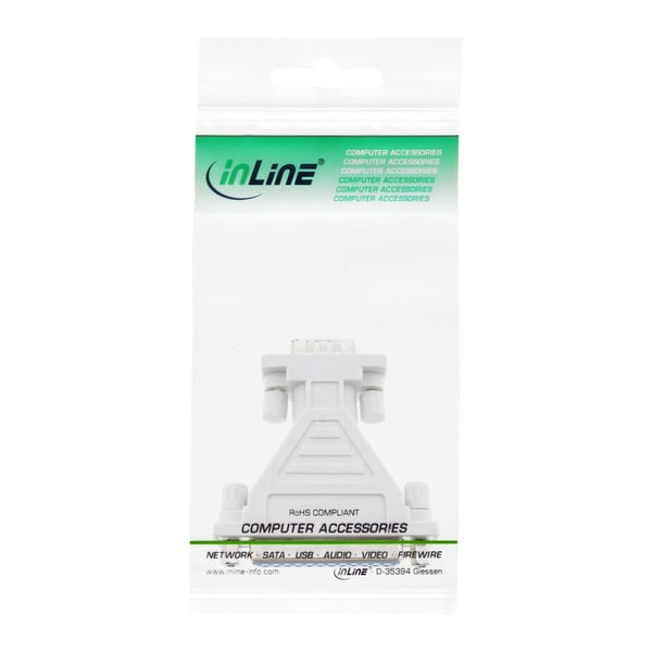 InLine 31249 kabel kønsskifter 9pin male 9-pin Sub D Beige