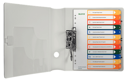 Esselte 12940000 faneskiller Numerisk faneindeks Polypropylen (PP) Flerfarvet
