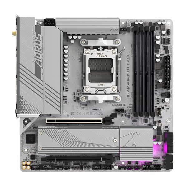 GIGABYTE B650M AORUS ELITE AX ICE emolevy AMD B650 Pistoke AM5 mikro ATX